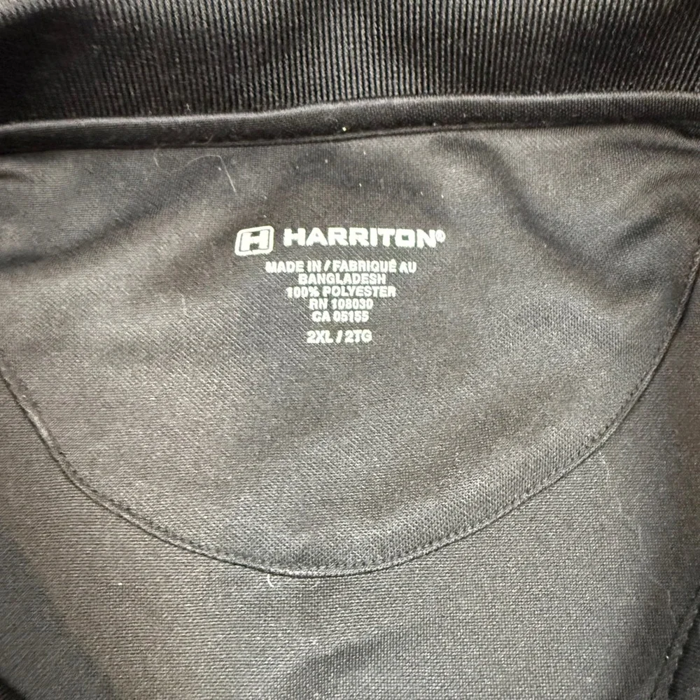 Harriton Men's 2XL Black Performance Polo Shirt Golf Casual Athletic‎